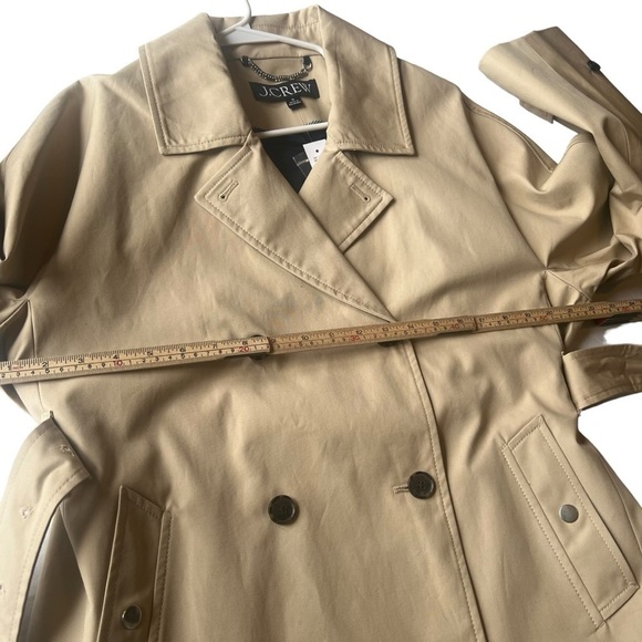 J.Crew Short Trench Jacket in Vintage Khaki Size Medium - Picture 12 of 12